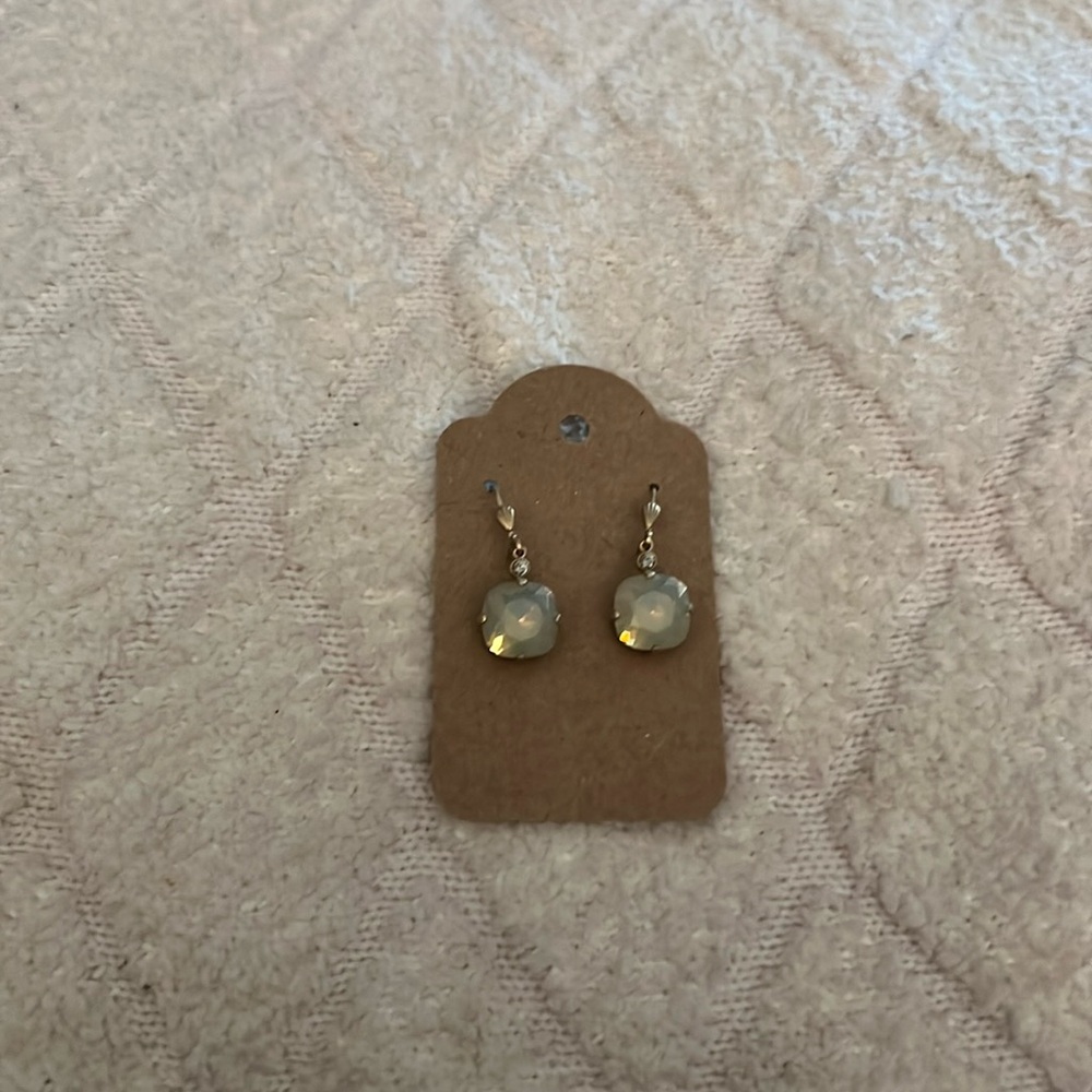 Champagne swarovski crystal earrings